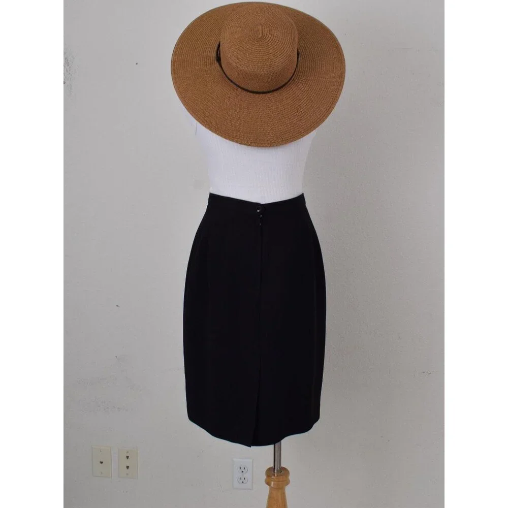 Vintage 90s Black Pencil Skirt size‎ 8P